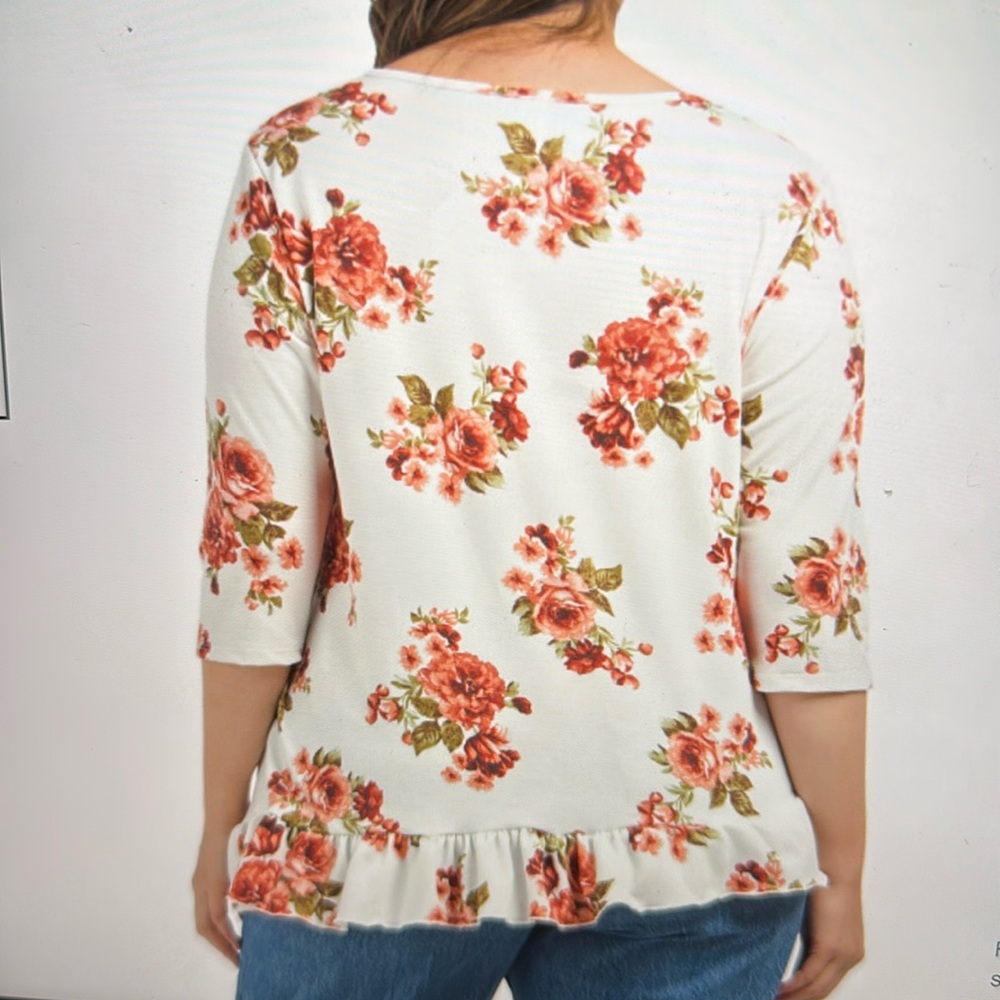 New Simply irresistible plus tunic ruffle top 1X. - Picture 2 of 5